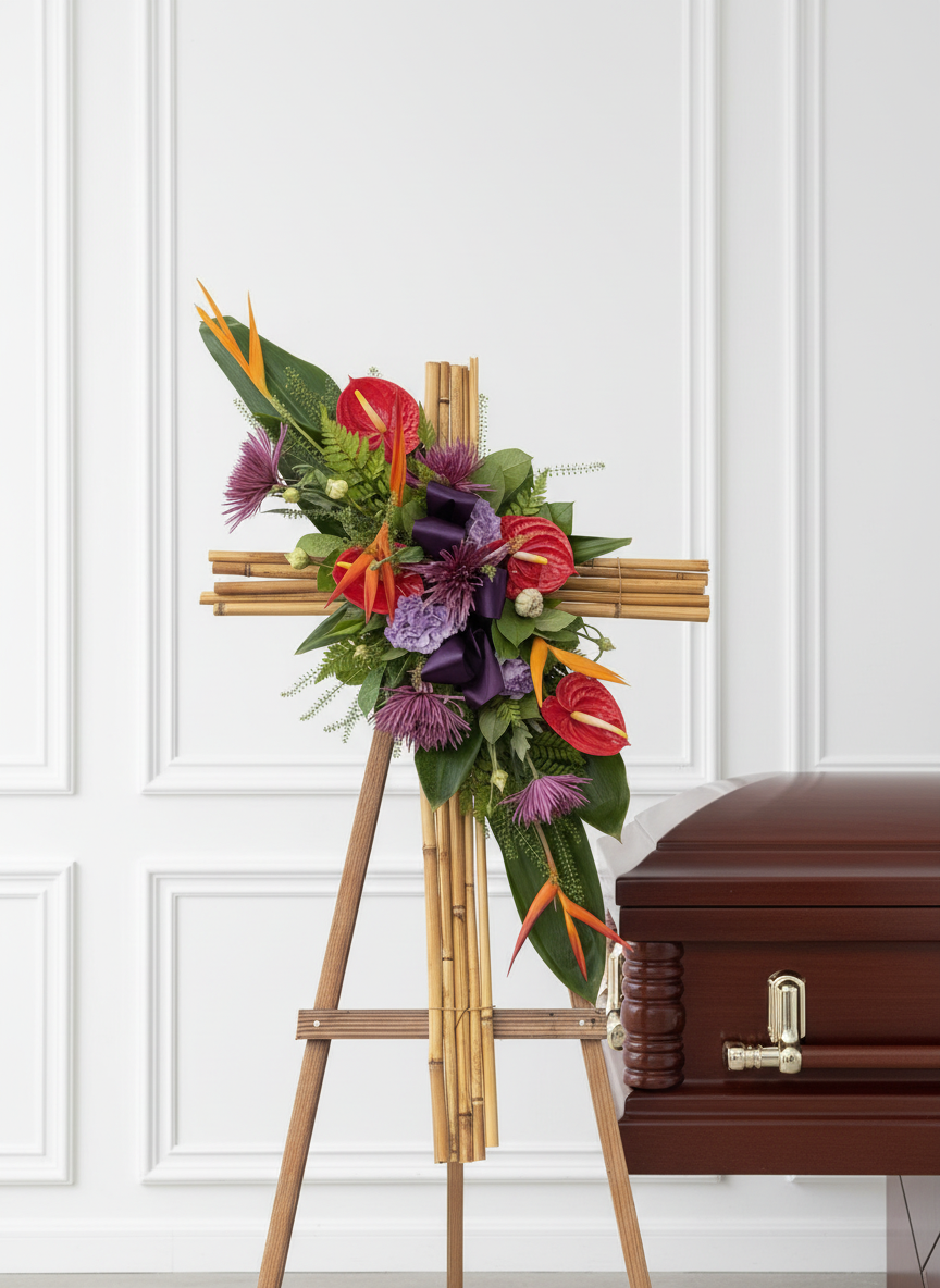 Tropical Bamboo Cross