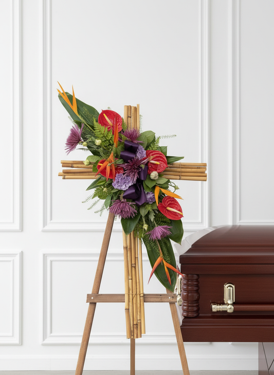 Tropical Bamboo Cross