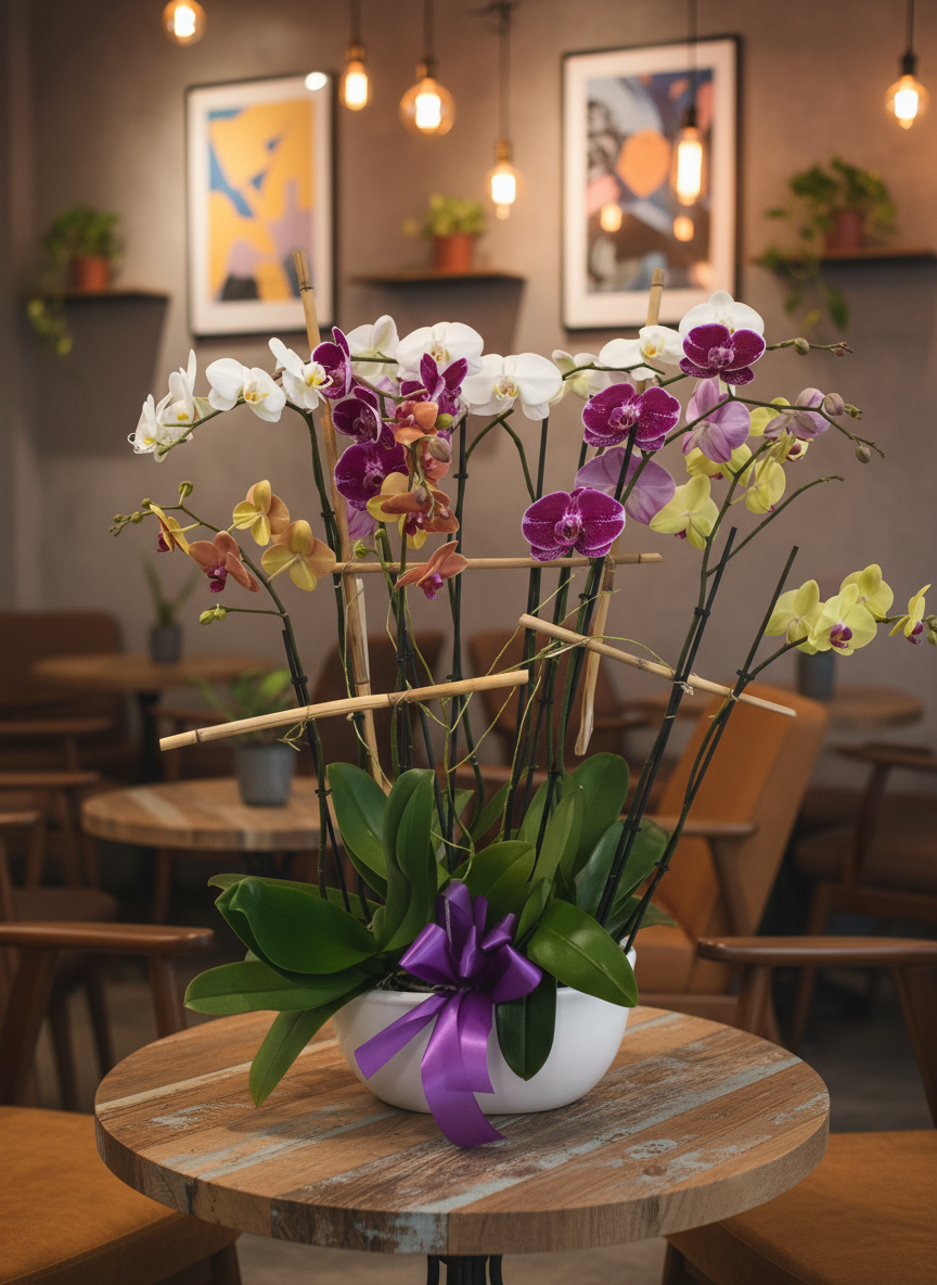 Premium Mixed Orchid Planter